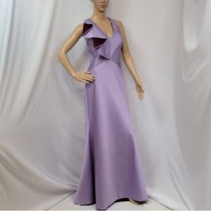 JS Collection Ruffle Violet Gown